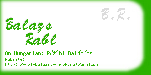 balazs rabl business card